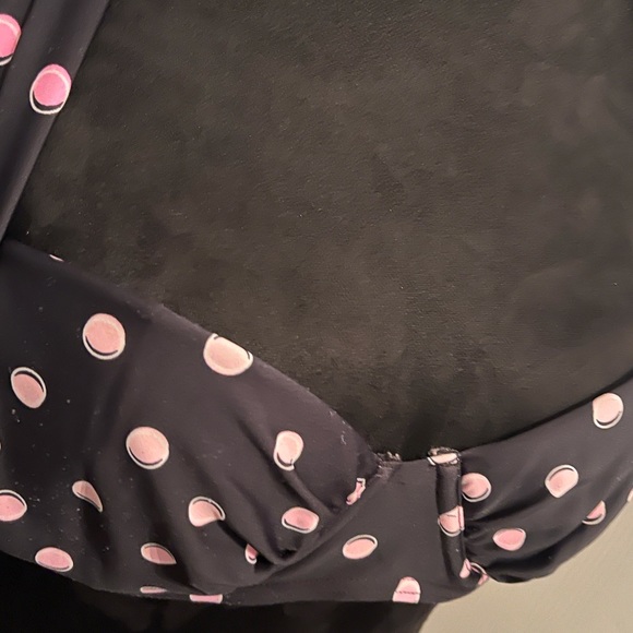 Pink Polka Dot Bikini Top - Picture 3 of 4